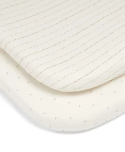 2 Pack Lua Bedside Crib Sheets - Oatmeal