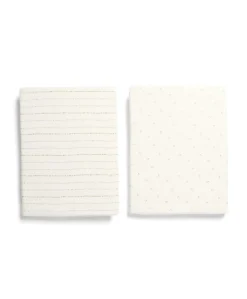 2 Pack Lua Bedside Crib Sheets - Oatmeal