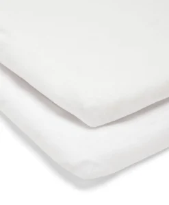 2 Pack Lua Bedside Crib Sheets - White