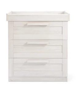 Atlas 2 Piece Convertible Cot Set with Dresser Changer - White