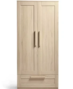 Atlas 3 Piece Cotbed Range with Dresser Changer & Wardrobe - Light Oak