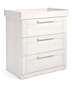 Atlas 2 Piece Cotbed Set with Dresser Changer - Nimbus White