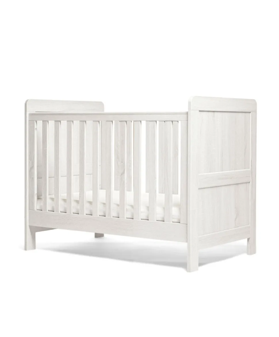 Atlas Convertible Cot Bundle with Premium Pocket Spring Cot Mattress - White