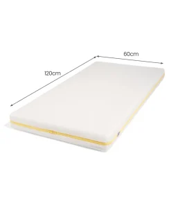 Atlas Convertible Cot Bundle with Essential Airflow Pocket Spring Cot Mattress - White