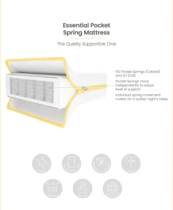 Atlas Convertible Cot Bundle with Essential Airflow Pocket Spring Cot Mattress - Oak