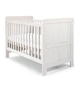 Atlas Cotbed & Luxury Hybrid Twin Mattress Bundle - Nimbus White