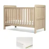 Atlas Cotbed & Premium Pocket Spring Mattress Bundle - Light Oak