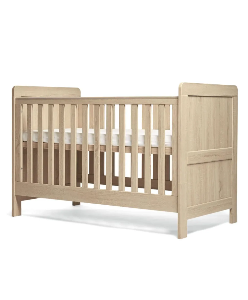 Atlas Cotbed & Premium Pocket Spring Mattress Bundle - Light Oak