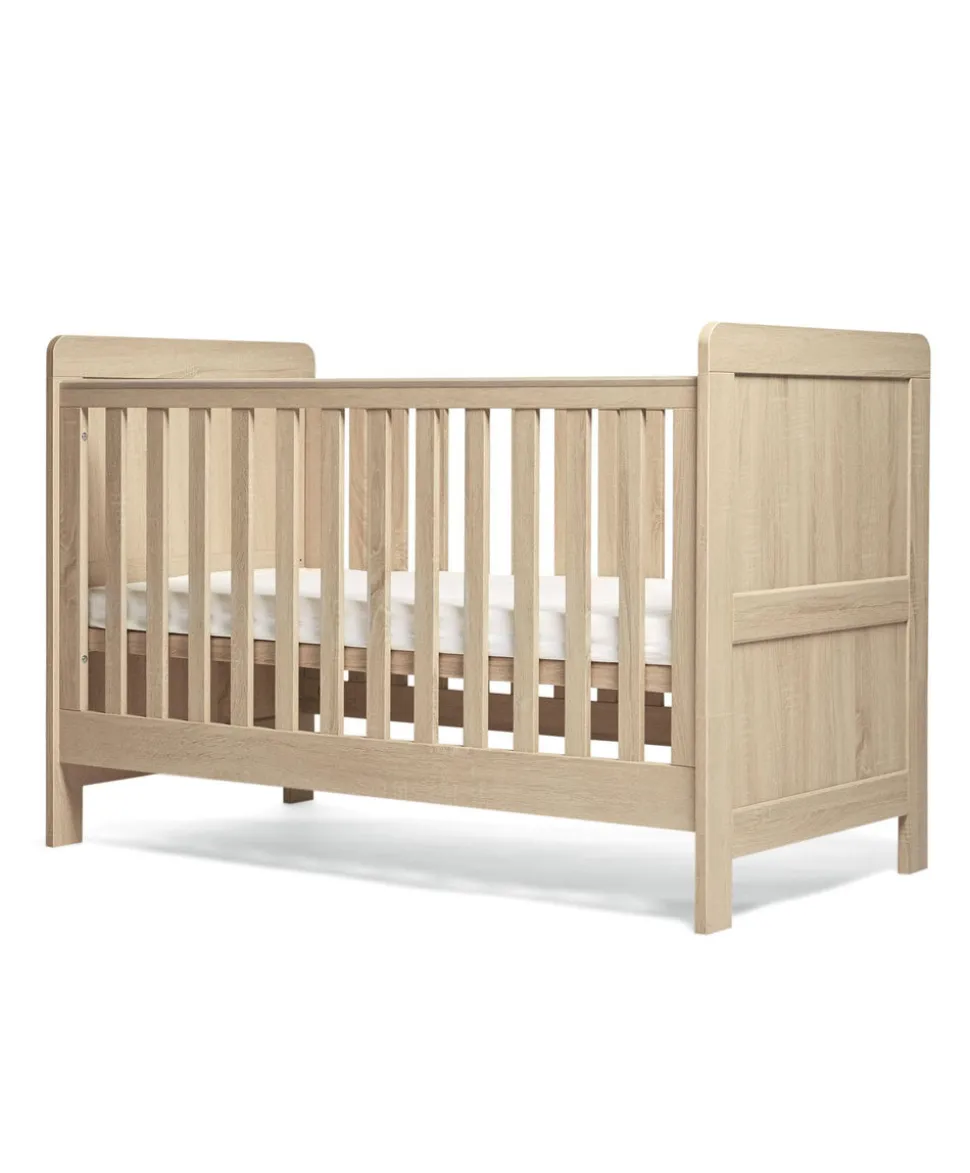 Atlas Cotbed & Premium Pocket Spring Mattress Bundle - Light Oak
