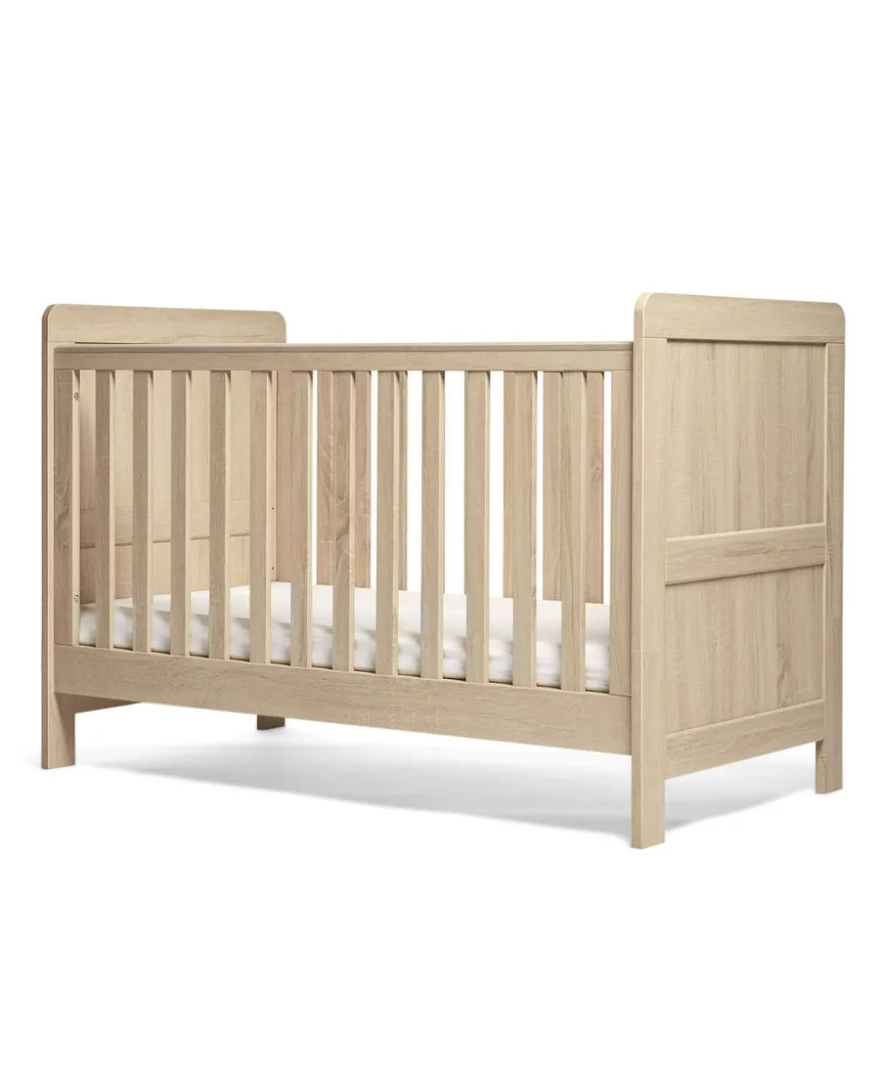 Atlas Cotbed & Premium Pocket Spring Mattress Bundle - Light Oak