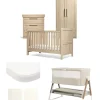 Atlas Nursery Bundle with Lua Bedside Crib (6 Piece) – Light Oak