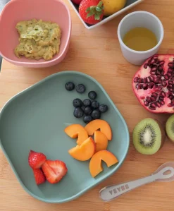 Béaba 4 Piece Silicone Meal Set - Eucalyptus