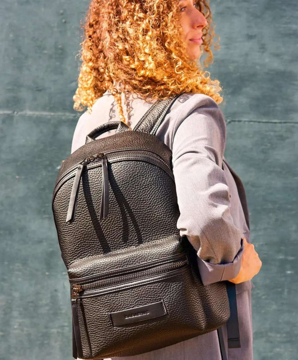 Bababing Luca Vegan Leather Changing Backpack – Black