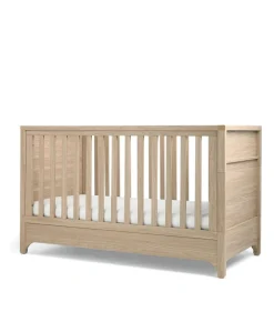 Barton Cotbed With Luxury Hybrid Twin Cotbed Mattress Bundle - Natural/Oak