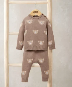 Bear Jacquard Knit Set (2 Pieces)