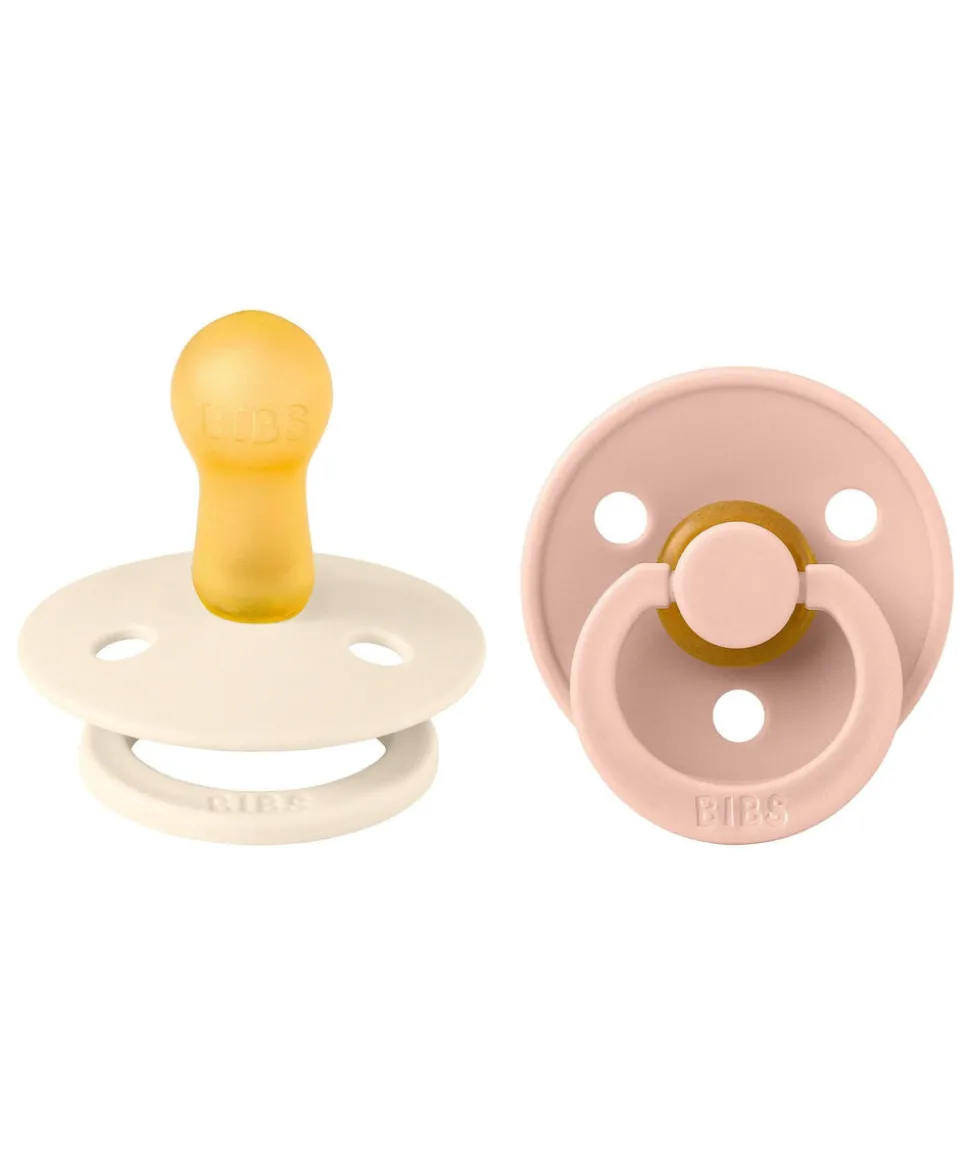 BIBS Colour Dummies (2 Pack) Size 1 - Ivory/Blush