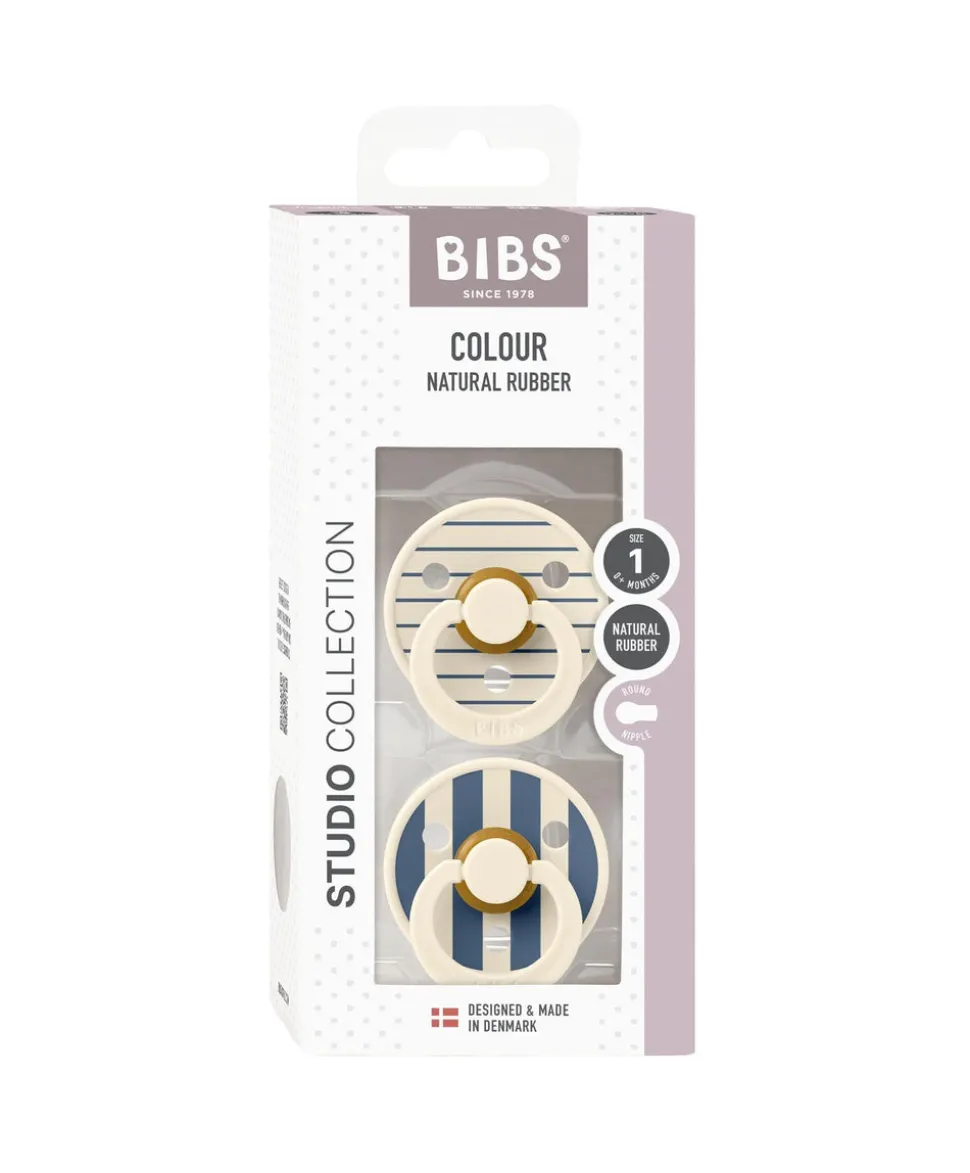 BIBS Dummies Bundles (3 Pieces) – Ivory/Steel Blue