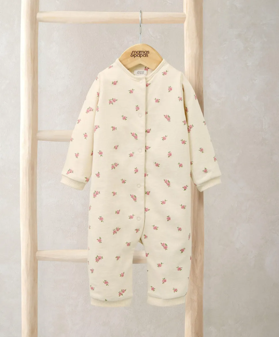 Blooming Rose Romper - Cream