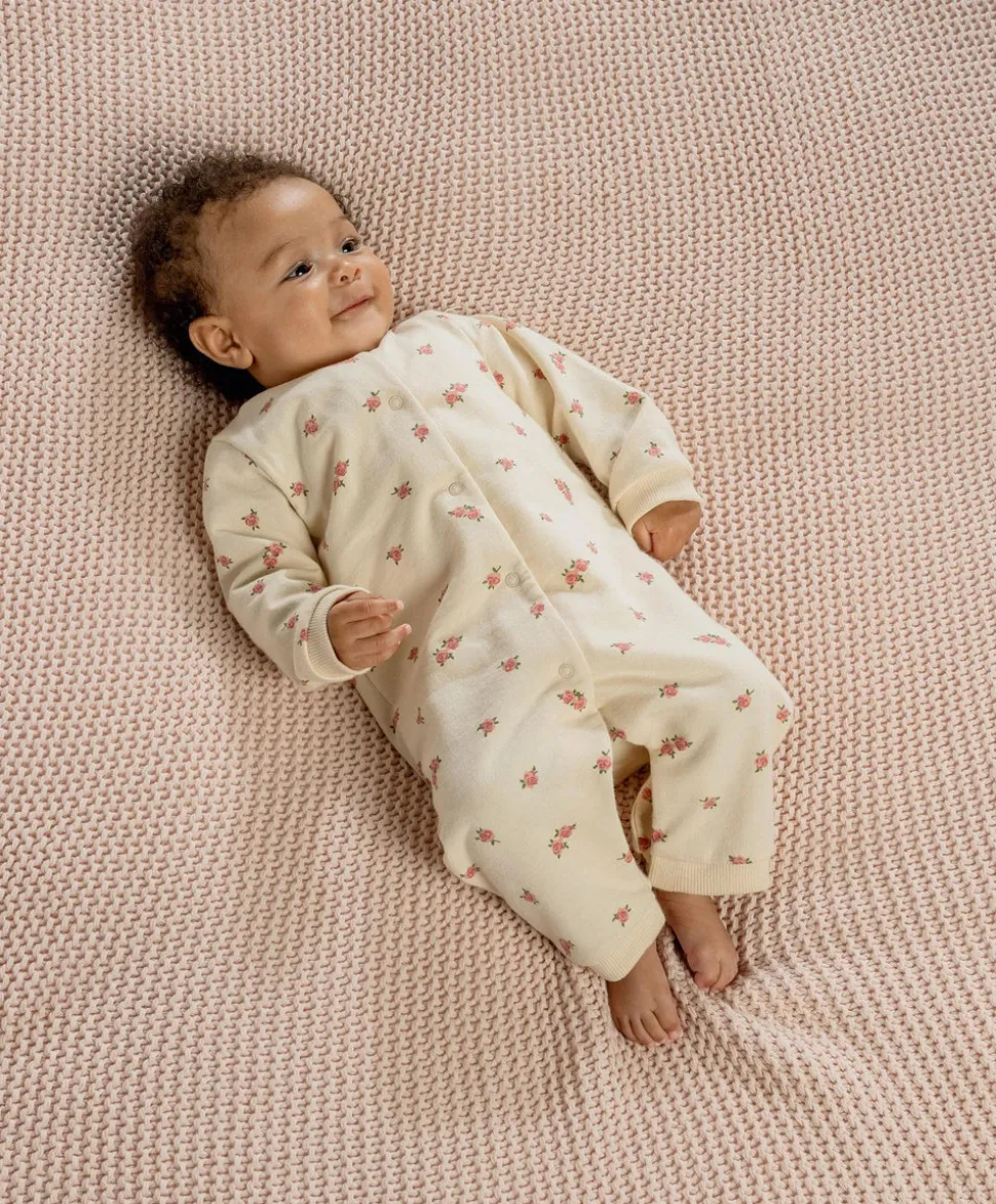 Blooming Rose Romper - Cream