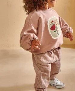 Boucle Placement Sweatshirt – Pink