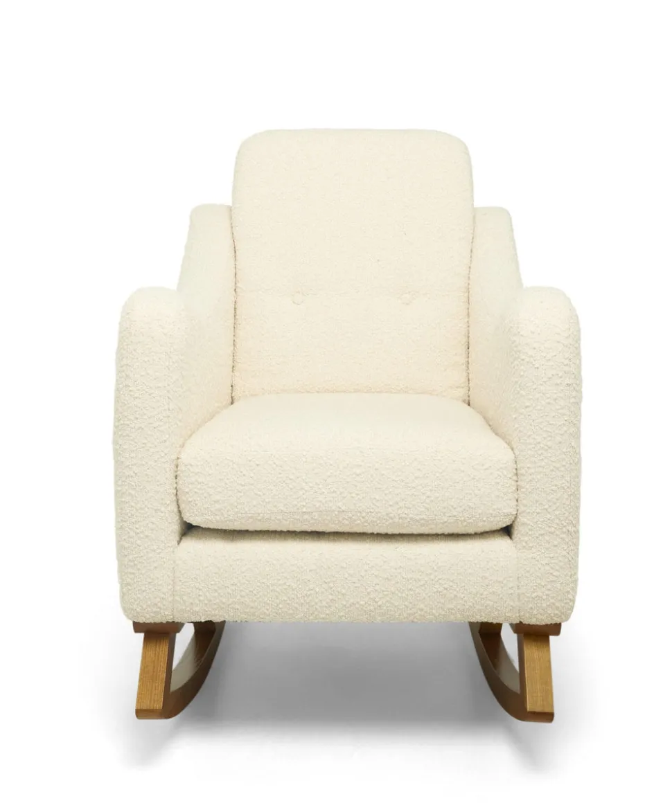 Bowdon Nursing Chair & Footstool Set - Oyster Chenille Boucle