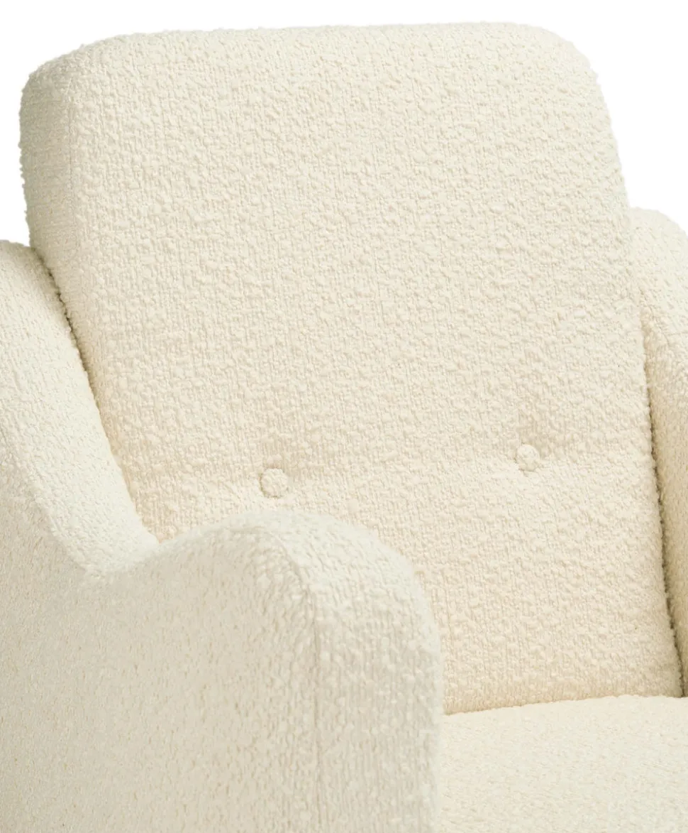 Bowdon Nursing Chair & Footstool Set - Oyster Chenille Boucle