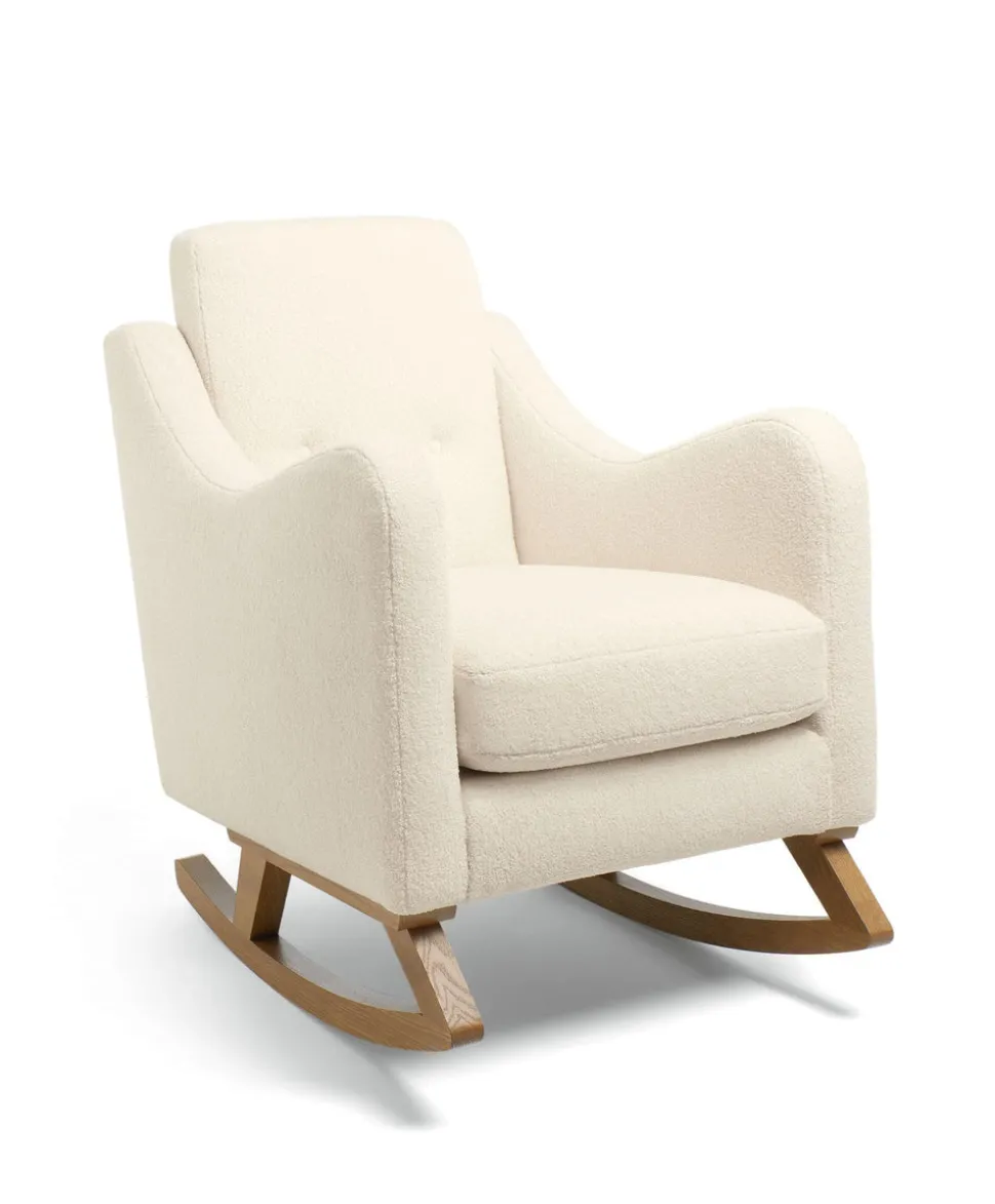 Bowdon Nursing Chair & Footstool Set - Off White Boucle