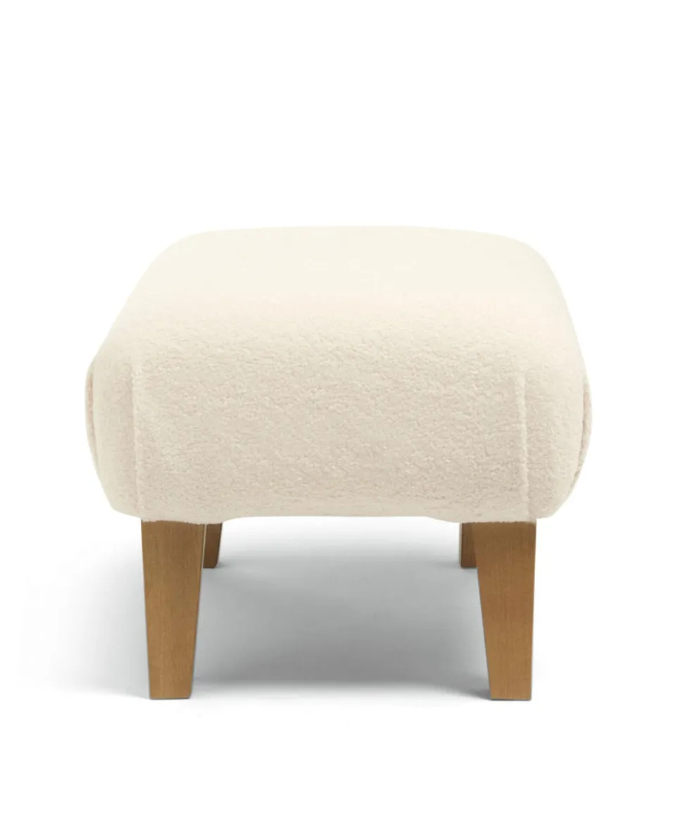 Bowdon Nursing Chair & Footstool Set - Off White Boucle