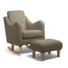 Bowdon Nursing Chair & Footstool Set - Mink Boucle