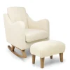 Bowdon Nursing Chair & Footstool Set - Sandstone Textured Weave