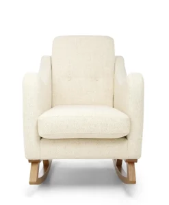 Bowdon Nursing Chair & Footstool Set - Sandstone Textured Weave