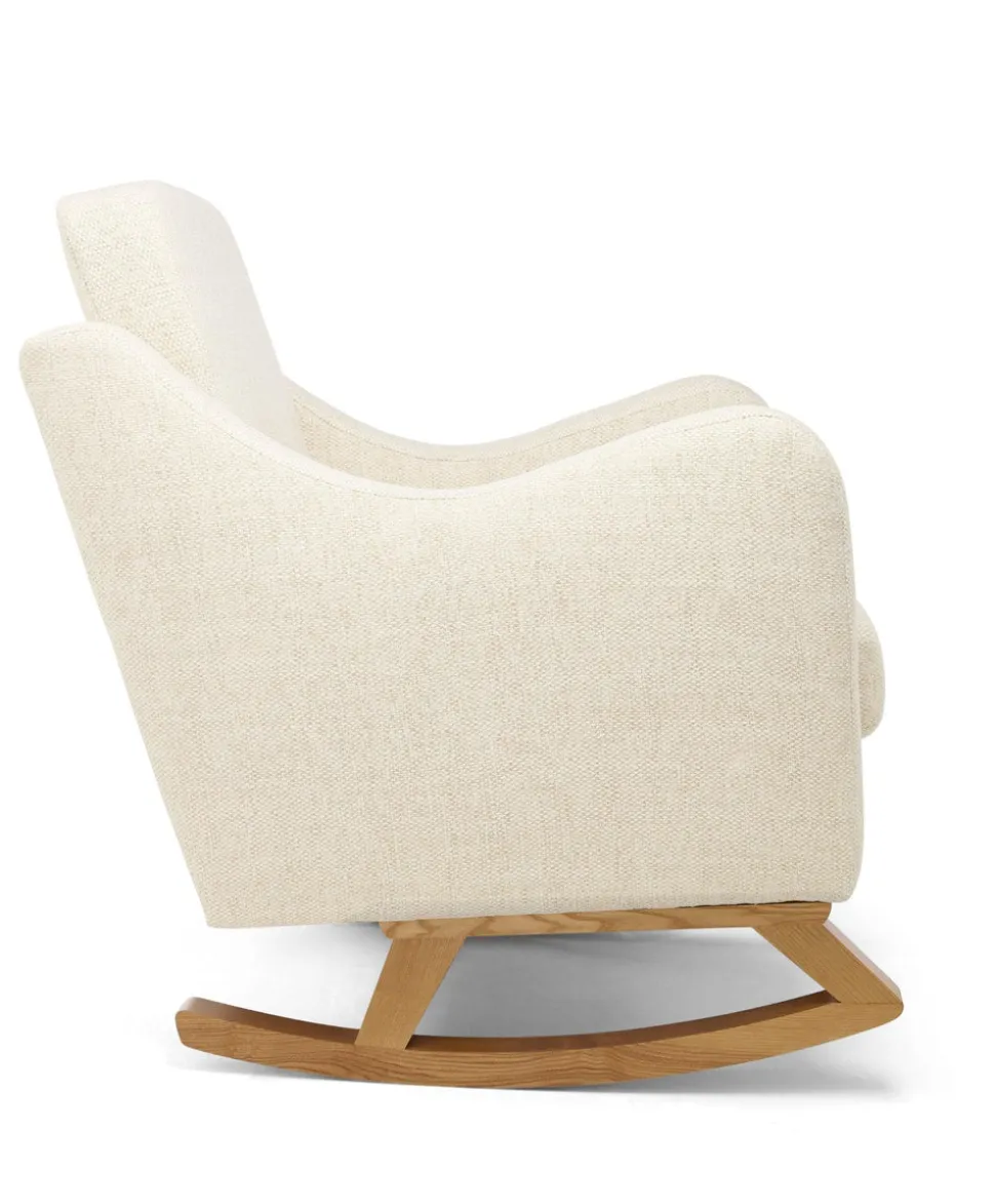 Bowdon Nursing Chair & Footstool Set - Sandstone Textured Weave