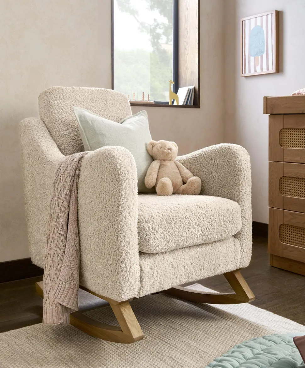 Bowdon Nursing Chair & Footstool Set - Biscuit Teddy