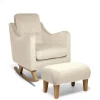 Bowdon Nursing Chair & Footstool Set - Latte Velvet