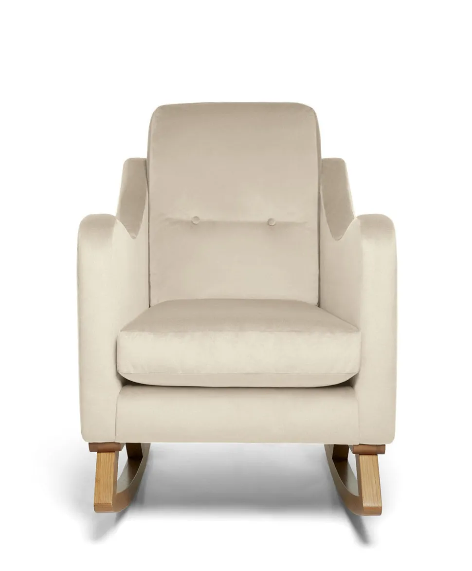 Bowdon Nursing Chair & Footstool Set - Latte Velvet