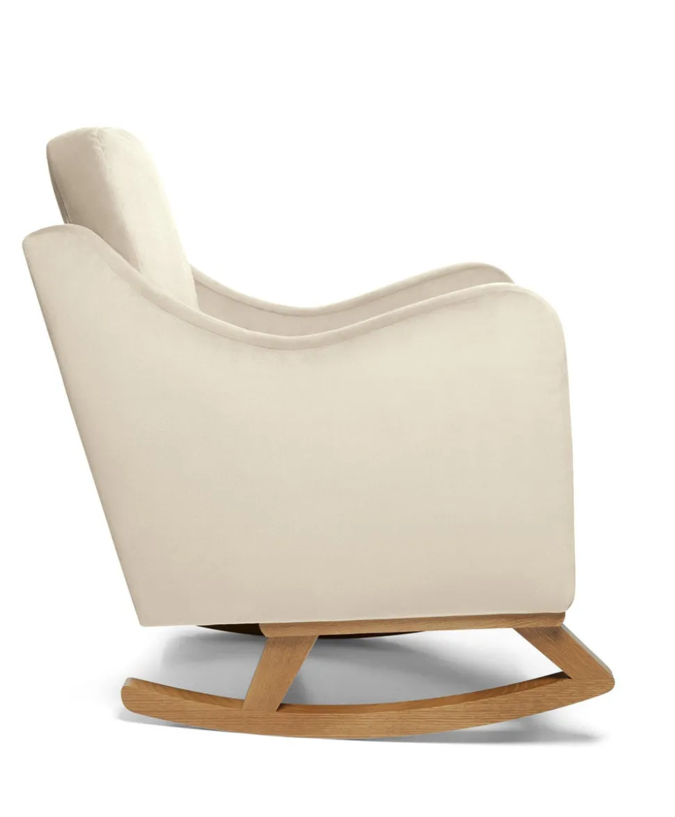Bowdon Nursing Chair & Footstool Set - Latte Velvet