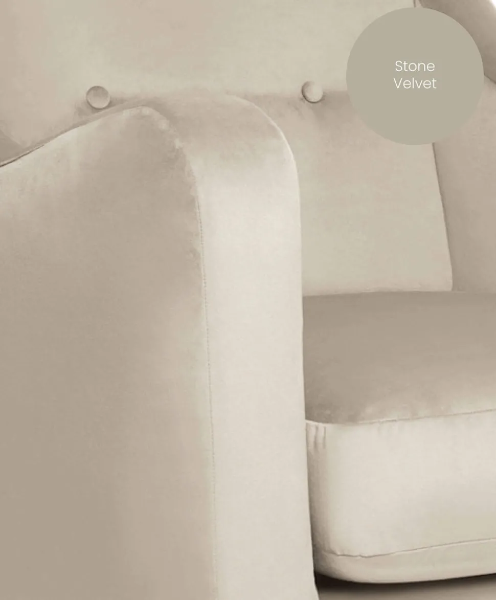 Bowdon Nursing Chair - Stone Velvet