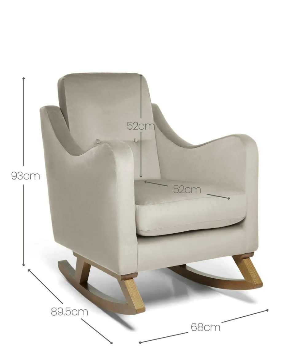 Bowdon Nursing Chair - Stone Velvet