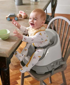 Bug 3-in-1 Floor & Booster Seat with Activity Tray - Pebble Grey