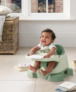 Bug 3-in-1 Floor & Booster Seat with Activity Tray - Eucalyptus