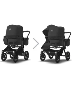Bugaboo Donkey 5 Double Carrycot & Seat Pushchair - Midnight Black