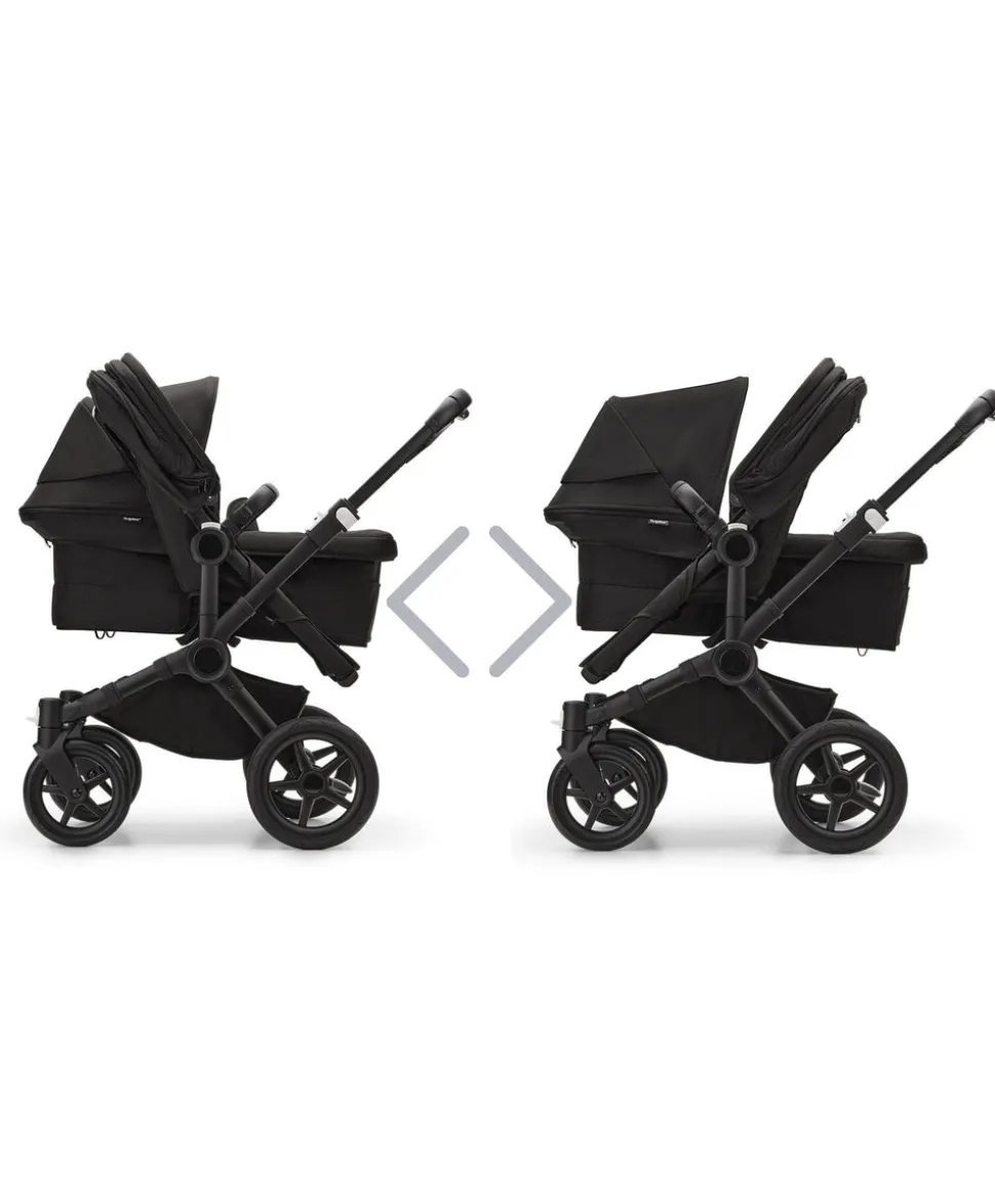 Bugaboo Donkey 5 Double Carrycot & Seat Pushchair - Midnight Black