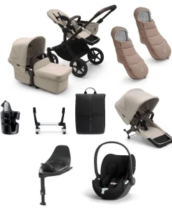 Bugaboo Donkey 5 Duo Pushchair Bundle with Cloud T Car Seat & Base - Taupe