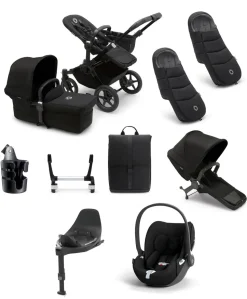 Bugaboo Donkey 5 Duo Pushchair Bundle with Cloud T Car Seat & Base - Black