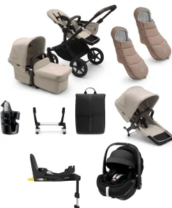 Bugaboo Donkey 5 Duo Pushchair Bundle with Maxi-Cosi Pebble 360 Pro² Car Seat & Base - Taupe
