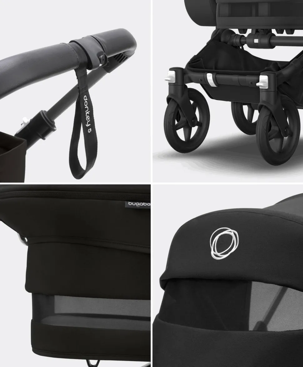 Bugaboo Donkey 5 Mono Complete Pushchair Essential Bundle - Black