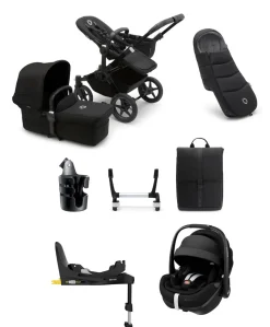 Bugaboo Donkey 5 Mono Complete Pushchair Ultimate Bundle with Maxi-Cosi Pebble 360 Pro² Car Seat & Base - Black