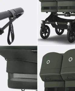Bugaboo Donkey 5 Twin Carrycot & Seat Pushchair - Forest Green