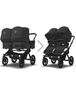 Bugaboo Donkey 5 Twin Carrycot & Seat Pushchair - Midnight Black
