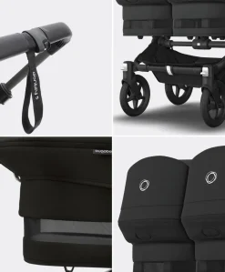 Bugaboo Donkey 5 Twin Carrycot & Seat Pushchair - Midnight Black